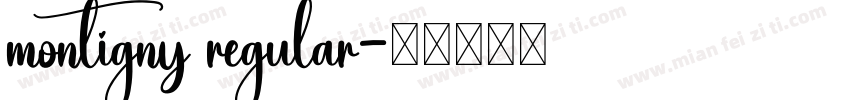 montigny regular字体转换